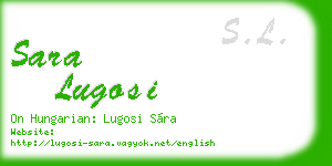 sara lugosi business card
