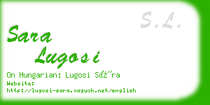 sara lugosi business card